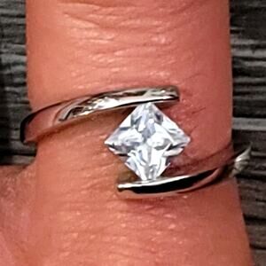 Princess Cut Solitaire Ring Size 9.5